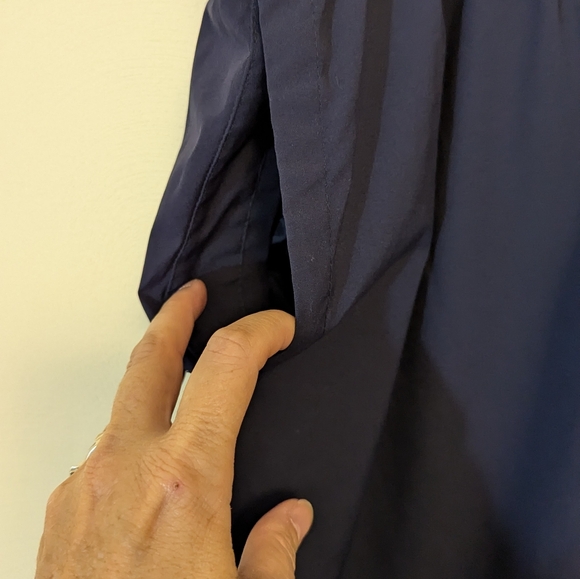 Slazenger Mens Golf Rain Pants Navy Blue Zip / Hook Loop Close Ankle, Size Large - Picture 3 of 10